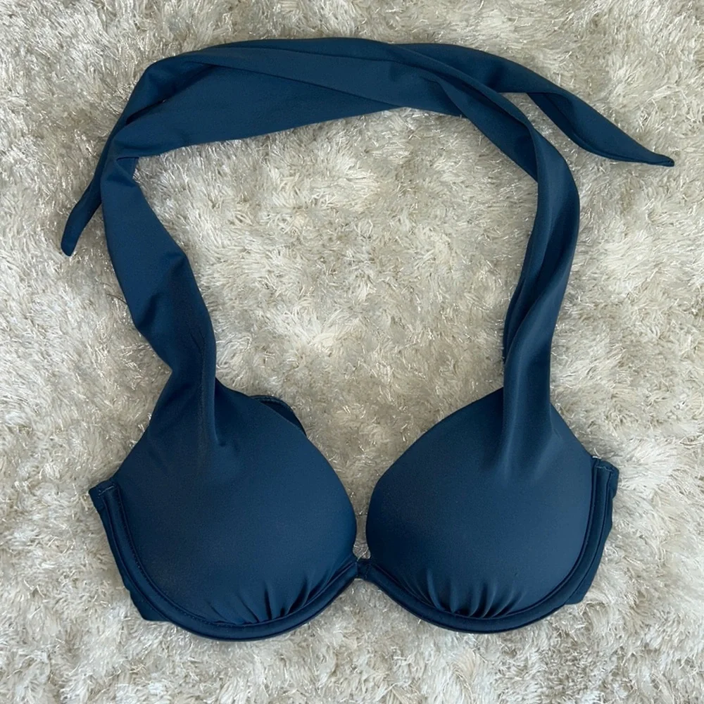 Blue Halter Bikini - Picture 3 of 7